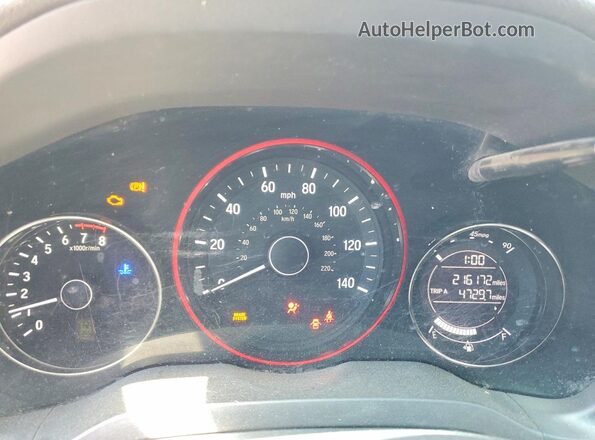 3CZRU6H34GM727124 2016 HONDA HR-V Gray Սարքավորումների վահանակի տեսք