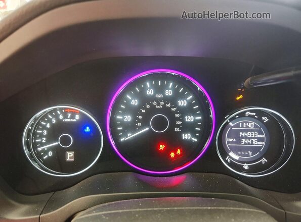 3CZRU6H36HM712304 2017 HONDA HR-V Gray Սարքավորումների վահանակի տեսք