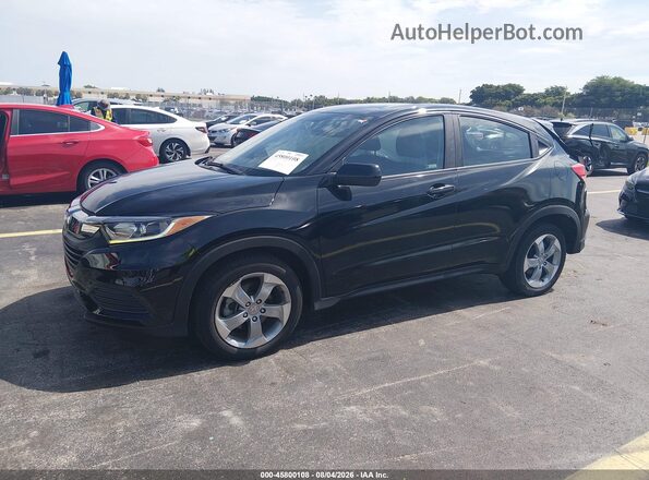 3CZRU6H36KG704306 2019 HONDA HR-V Black Առջևի ձախ երեք քառորդ տեսարան