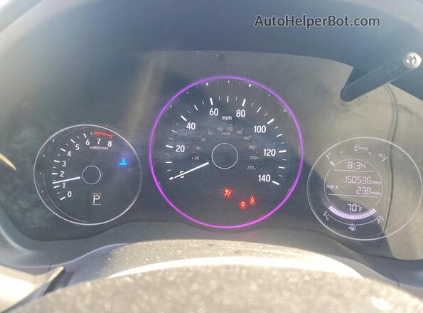 3CZRU6H36KG720733 2019 HONDA HR-V Gray Սարքավորումների վահանակի տեսք