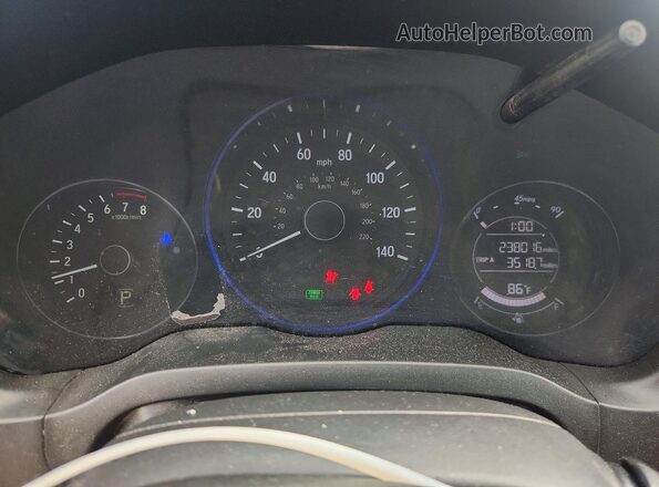 3CZRU6H39JM714411 2018 HONDA HR-V Black ხელსაწყოთა პანელის ხედი