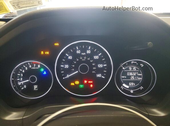 3CZRU6H39NM765395 2022 HONDA HR-V White Instrument cluster view