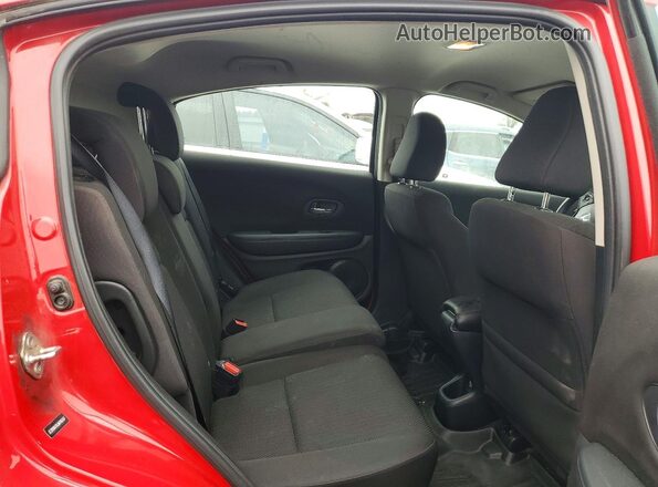 3CZRU6H3XJM706267 2018 HONDA HR-V Red Vista de los asientos traseros