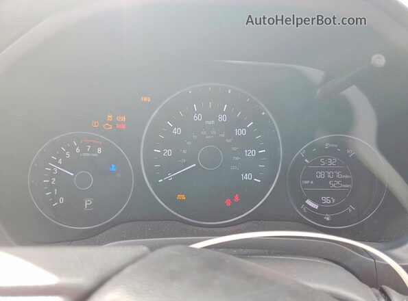 3CZRU6H3XKG734862 2019 HONDA HR-V Black Вид щитка приладів