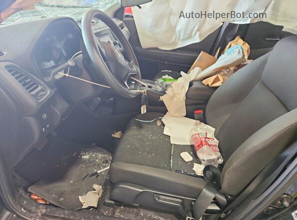 3CZRU6H3XLM715652 2020 HONDA HR-V Black წინა სალონის ხედი