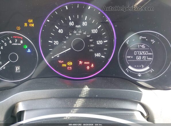 3CZRU6H3XLM722424 2020 HONDA HR-V Black Vista de los asientos traseros