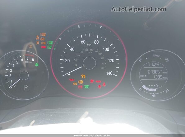 3CZRU6H50JM726772 2018 HONDA HR-V Red Vista de los asientos traseros