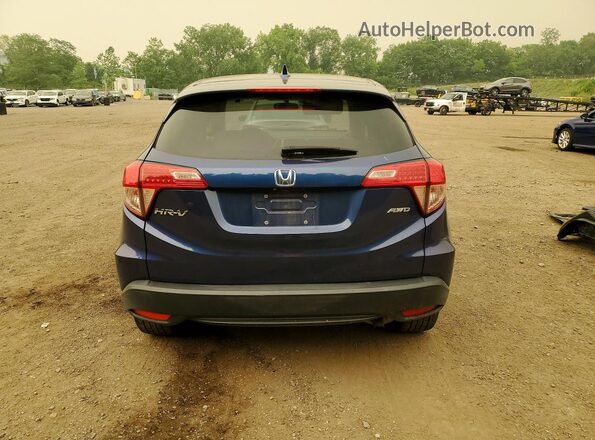 3CZRU6H51HM731585 2017 HONDA HR-V Blue Вид ззаду