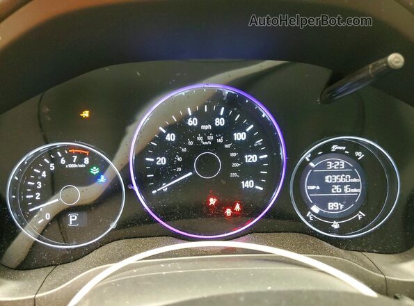 3CZRU6H51HM731585 2017 HONDA HR-V Blue Вид щитка приладів