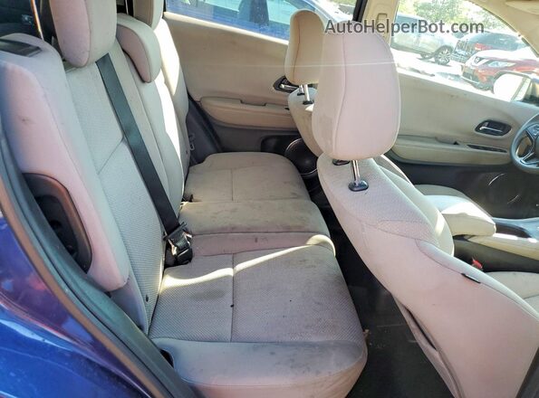 3CZRU6H53GM755529 2016 HONDA HR-V Blue უკანა სალონის ხედი