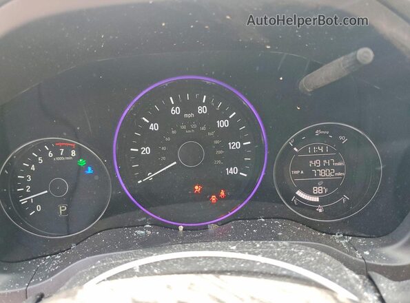 3CZRU6H53HM720104 2017 HONDA HR-V Silver Instrument cluster view