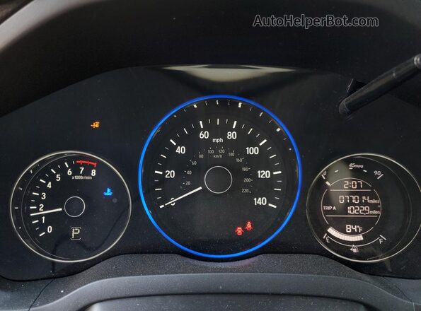 3CZRU6H54GM732275 2016 HONDA HR-V Gray Սարքավորումների վահանակի տեսք