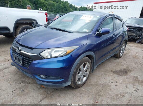 3CZRU6H54GM747066 2016 HONDA HR-V Blue წინა მარცხენა ხედი სამი მეოთხედიდან