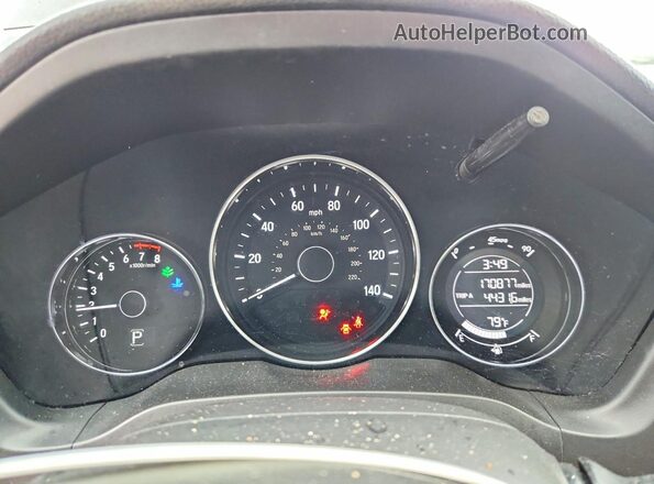 3CZRU6H55HM732335 2017 HONDA HR-V Black ხელსაწყოთა პანელის ხედი