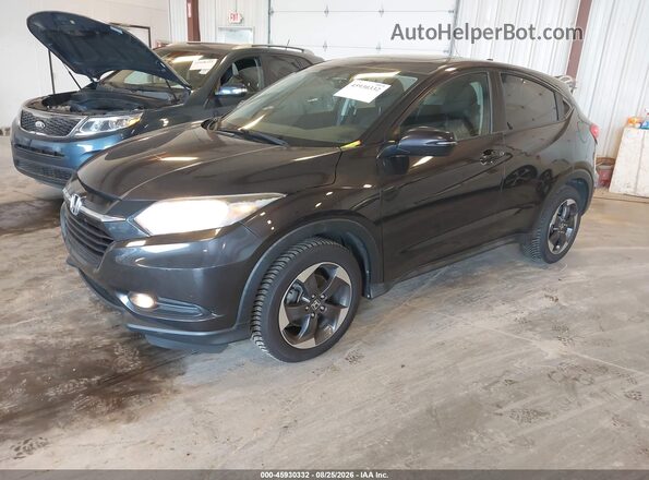 3CZRU6H55JG704197 2018 HONDA HR-V Black წინა მარცხენა ხედი სამი მეოთხედიდან