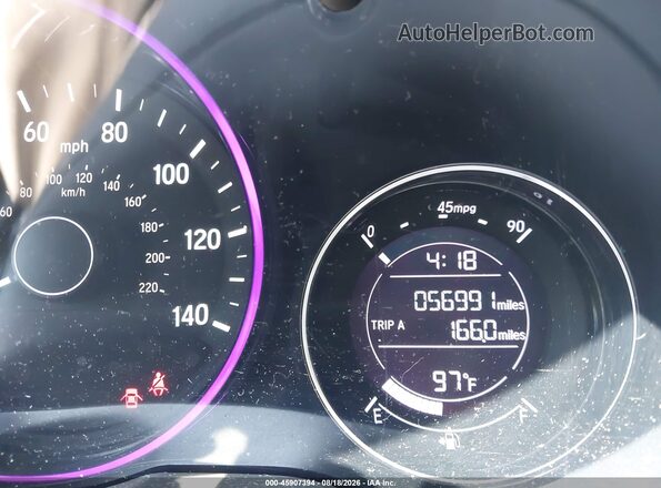 3CZRU6H55JM723558 2018 HONDA HR-V Серебряный Вид задних сидений