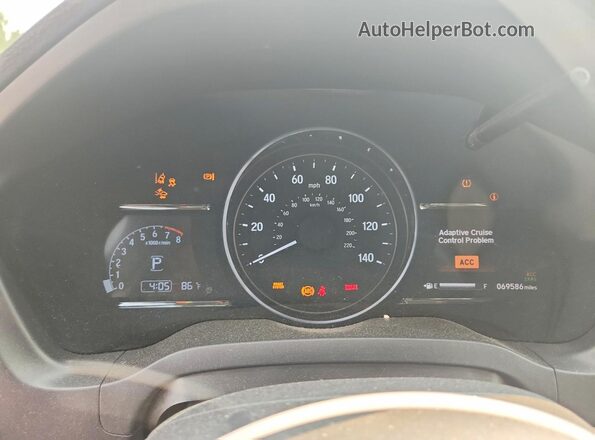 3CZRU6H55KM725165 2019 HONDA HR-V White Instrument cluster view