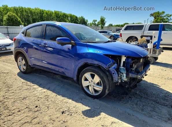 3CZRU6H56KM725319 2019 HONDA HR-V Blue Przód prawy