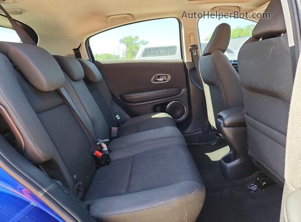 3CZRU6H56KM725319 2019 HONDA HR-V Blue Widok tylnych siedzeń