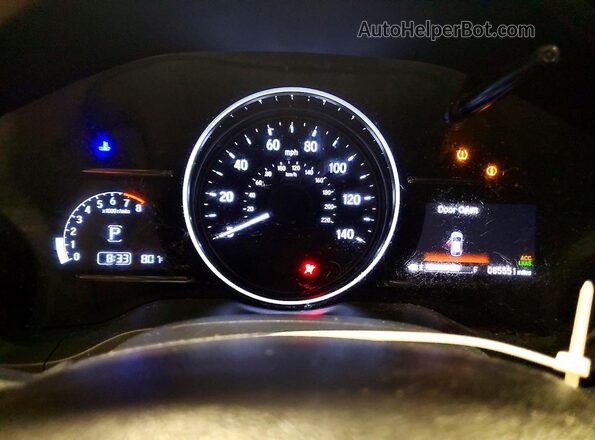 3CZRU6H57KM723305 2019 HONDA HR-V Серебряный Вид щитка приборов
