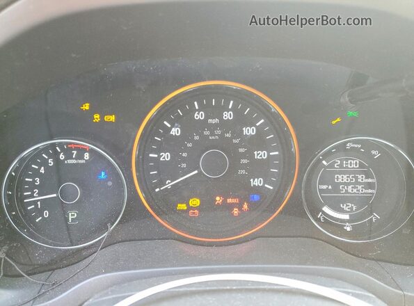 3CZRU6H59GM724978 2016 HONDA HR-V Blue Widok zestawu wskaźników