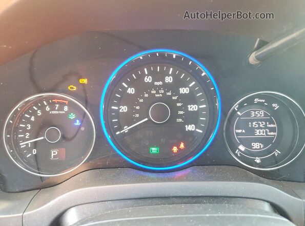 3CZRU6H59HM711455 2017 HONDA HR-V Red Вид щитка приладів