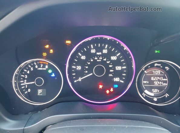 3CZRU6H59JM723644 2018 HONDA HR-V White Սարքավորումների վահանակի տեսք