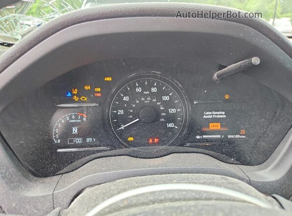3CZRU6H59KM706506 2019 HONDA HR-V White Vista del cuadro de instrumentos