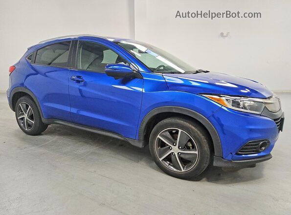 3CZRU6H59MM703821 2021 HONDA HR-V Blue Delantero derecho