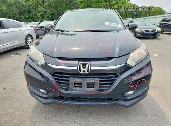 3CZRU6H5XHM706832 2017 HONDA HR-V Black Front view