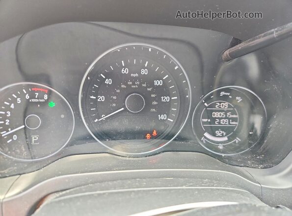 3CZRU6H5XHM706832 2017 HONDA HR-V Black Instrument cluster view