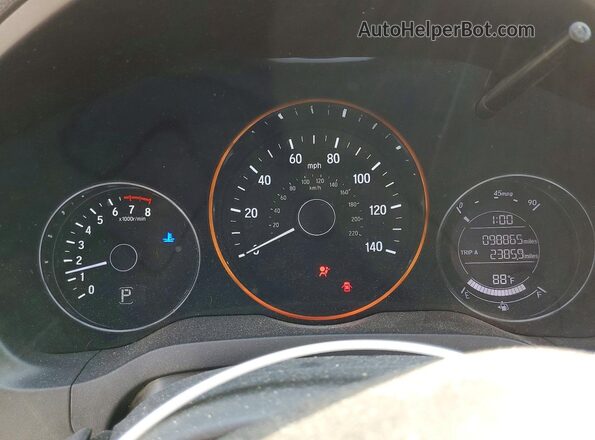 3CZRU6H5XJG722341 2018 HONDA HR-V Blue ხელსაწყოთა პანელის ხედი
