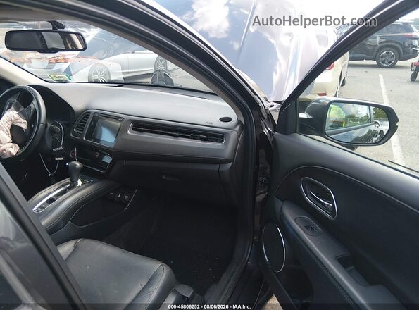 3CZRU6H70HM709353 2017 HONDA HR-V Black წინა სალონის ხედი