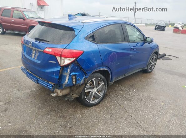 3CZRU6H71NM756239 2022 HONDA HR-V Blue Rear right