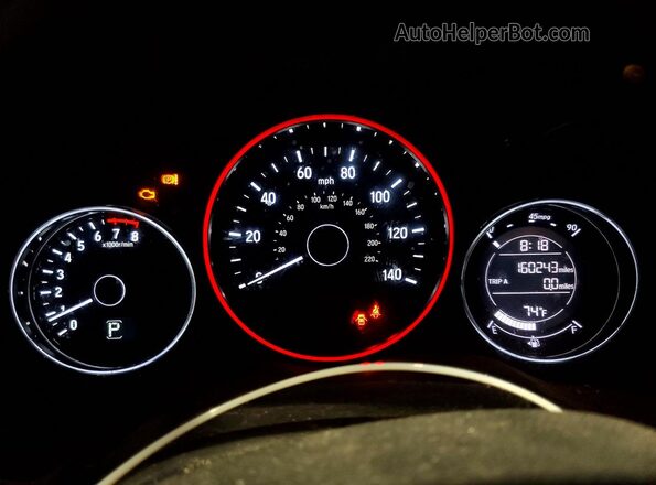 3CZRU6H72GM756415 2016 HONDA HR-V Gray Вид щитка приладів