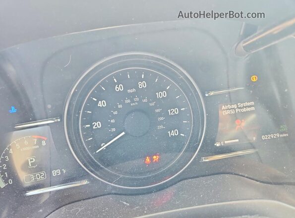 3CZRU6H73NM738454 2022 HONDA HR-V Silver Вид щитка приладів