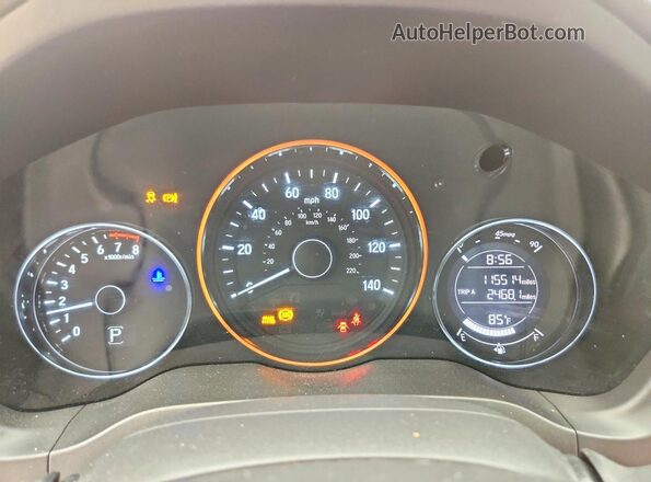 3CZRU6H76GM711901 2016 HONDA HR-V White Instrument cluster view