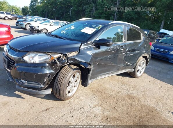 3CZRU6H77HM717899 2017 HONDA HR-V Black Առջևի ձախ երեք քառորդ տեսարան