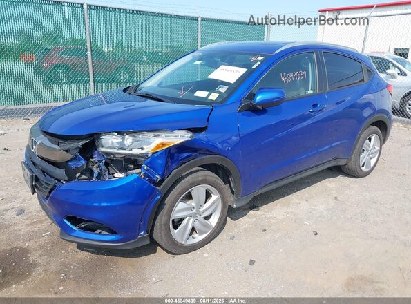3CZRU6H77KM707669 2019 HONDA HR-V Blue წინა მარცხენა ხედი სამი მეოთხედიდან