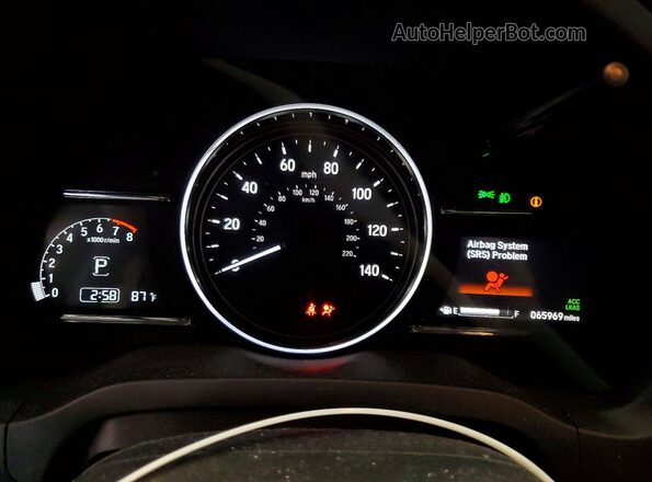 3CZRU6H77LM731536 2020 HONDA HR-V Charcoal ხელსაწყოთა პანელის ხედი