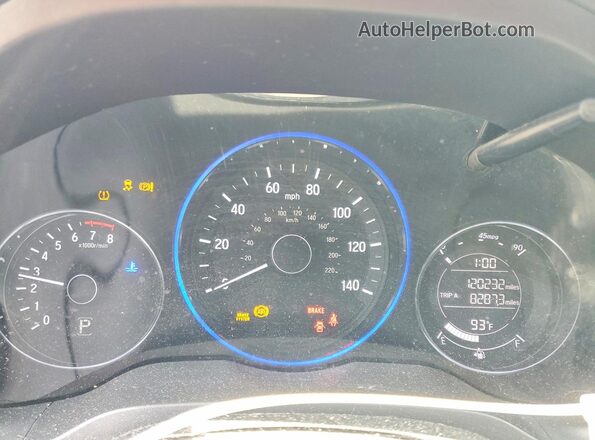 3CZRU6H78JM708389 2018 HONDA HR-V Blue ხელსაწყოთა პანელის ხედი