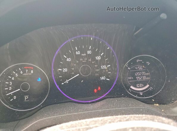 3CZRU6H7XJM717126 2018 HONDA HR-V Blue Вид щитка приладів