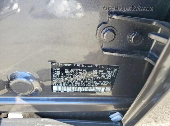 3CZRZ1H38TM736455 2026 HONDA HR-V Серый Вид подкапотного пространства