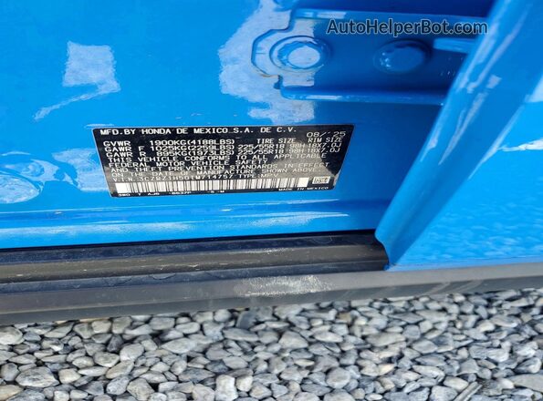 3CZRZ1H50TM714757 2026 HONDA HR-V Blue Widok wnętrza 360 stopni