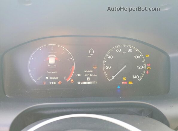 3CZRZ1H51RM752989 2024 HONDA HR-V Blue Instrument cluster view