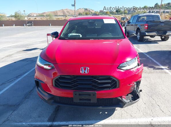 3CZRZ1H54RM723048 2024 HONDA HR-V Red Instrument cluster view