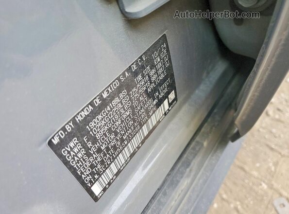3CZRZ1H56SM733098 2025 HONDA HR-V Gray Вид наклейки з VIN-кодом