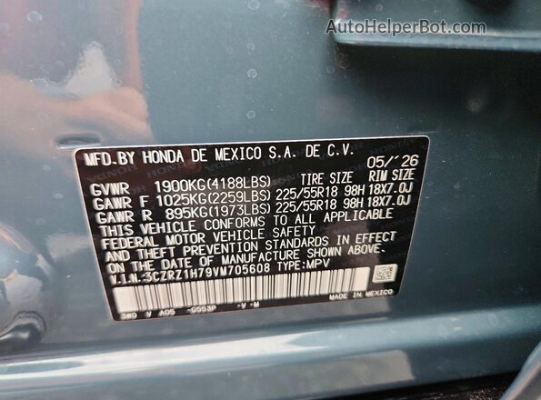 3CZRZ1H79VM705608 2027 HONDA HR-V Gray Շարժիչի բաժամունքի տեսք