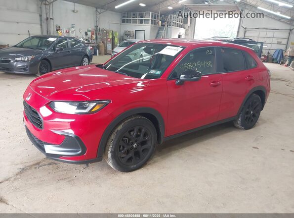 3CZRZ2H58RM749464 2024 HONDA HR-V Red Առջևի ձախ երեք քառորդ տեսարան
