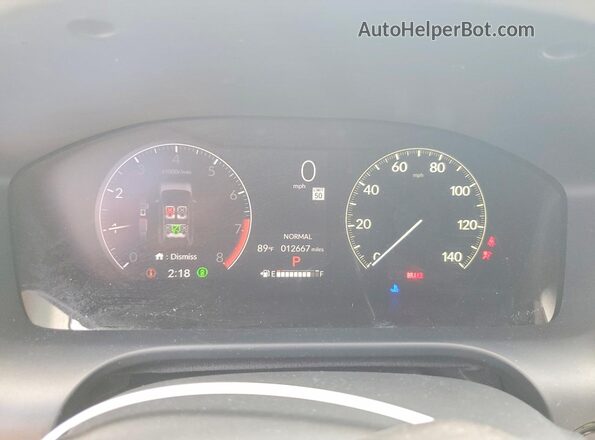 3CZRZ2H77RM708292 2024 HONDA HR-V Silver ხელსაწყოთა პანელის ხედი